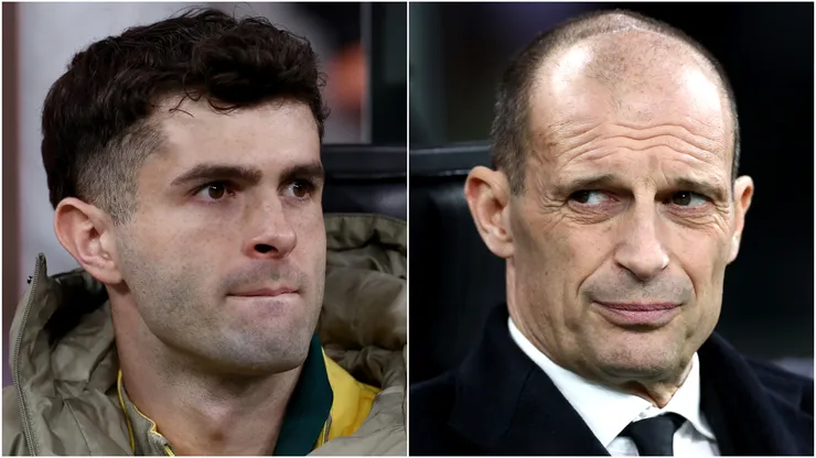 Christian Pulisic (left) and Massimiliano Allegri (right)