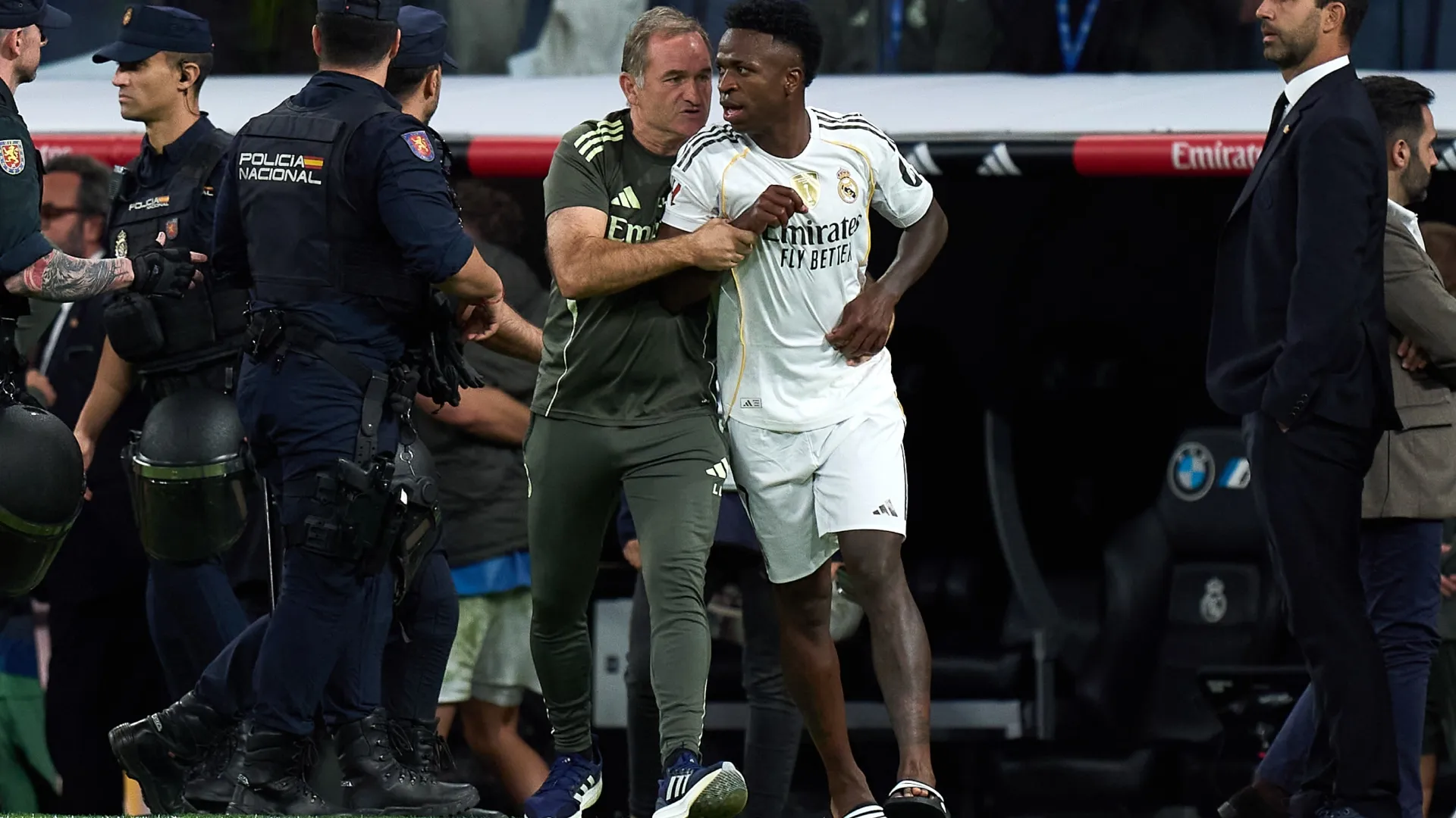 Vinicius didn’t complete the match (Angel Martinez/Getty Images)