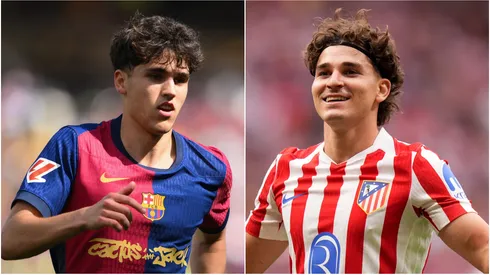 Barcelona center-back Pau Cubarsi and Atletico Madrid forward Julian Alvarez.