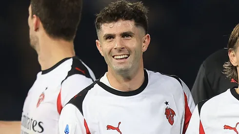 Christian Pulisic of AC Milan celebrates the victory after during the Serie A match.