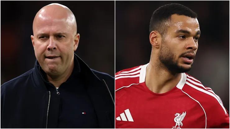 Arne Slot, Manager of Liverpool and Cody Gakpo.
