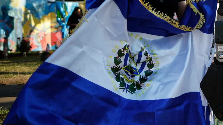 The flag of El Salvador