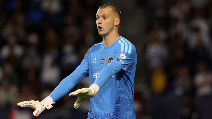 Goalkeeper Novak Micovic of LA Galaxy