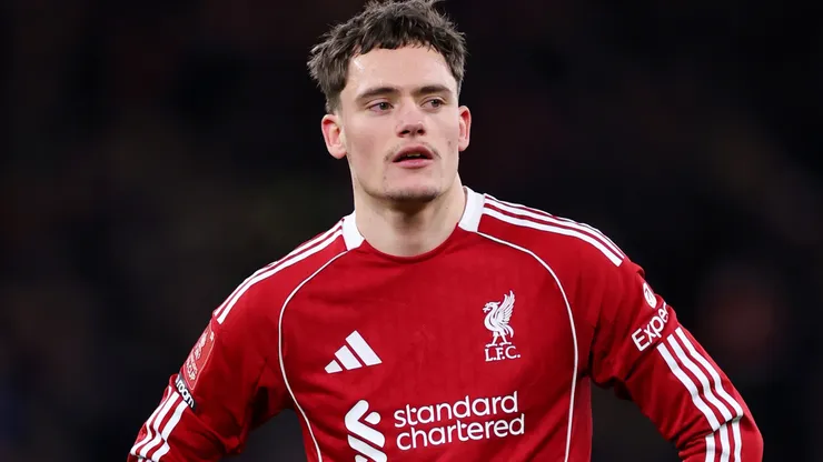 Florian Wirtz of Liverpool looks on during the Emirates FA Cup Fourth Round match.