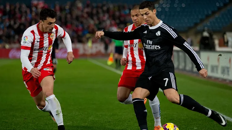 Cristiano Ronaldo playing against Almeria
