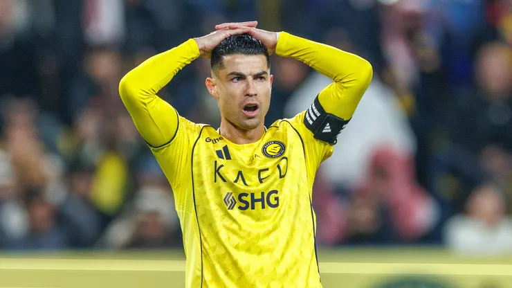 Cristiano Ronaldo playing for Al Nassr.

