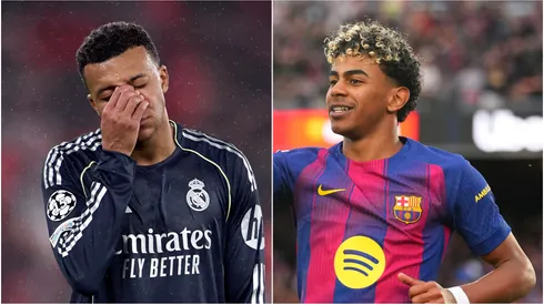 Real Madrid's Kylian Mbappe and Barcelona's Lamine Yamal.