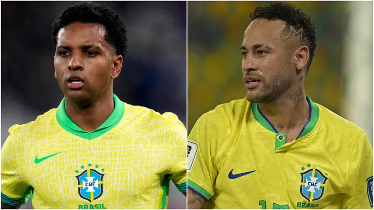 Brazil national team stars Rodrygo Goes and Neymar Jr.
