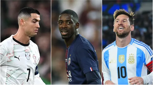 Cristiano Ronaldo, Ousmane Dembele and Lionel Messi.