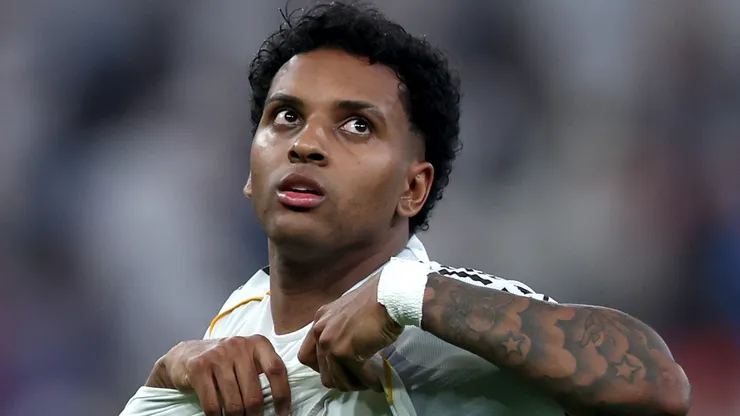 Rodrygo of Real Madrid looks on after the Spanish Super Cup Semi-Final match.