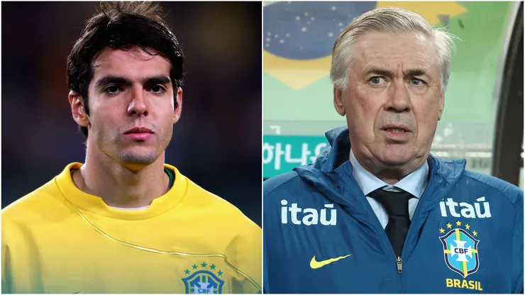 Kaka (left) and Carlo Ancelotti (right)