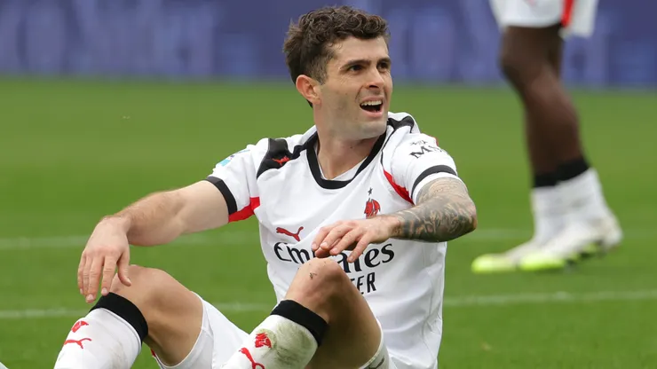 Christian Pulisic of AC Milan reacts
