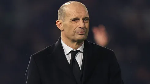 Massimiliano Allegri manager of AC Milan looks on during the Serie A match.