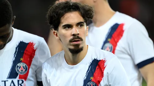 Vitinha of Paris Saint-Germain looks on prior to the UEFA Champions League.