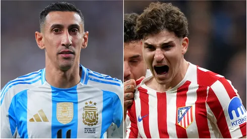 Angel Di Maria of Argentina and Julian Alvarez of Atletico de Madrid.