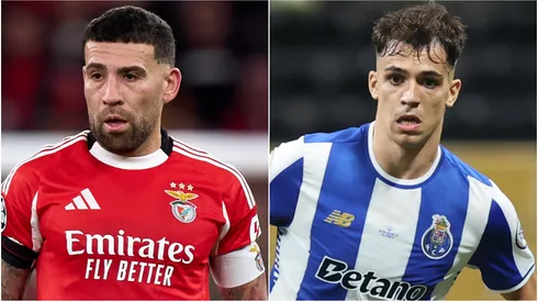 Nicolas Otamendi of SL Benfica and Gabri Veiga #17 of FC Porto.