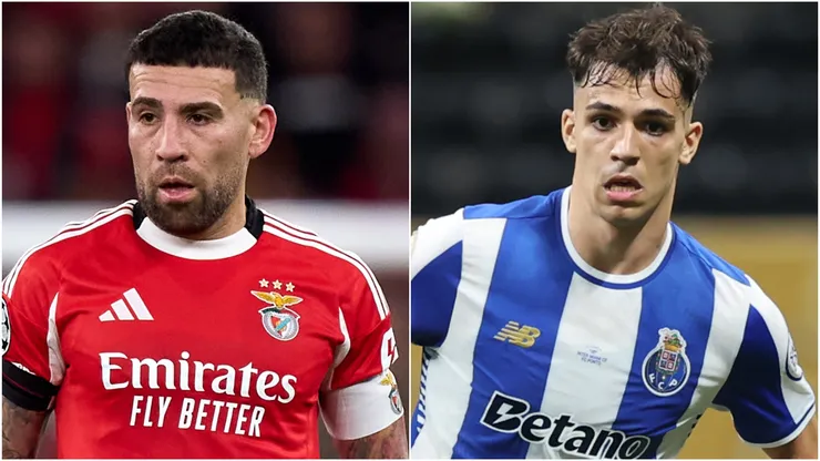 Nicolas Otamendi of SL Benfica and Gabri Veiga #17 of FC Porto.
