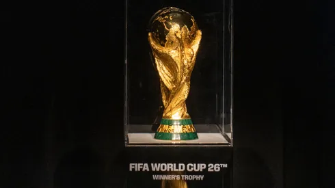 Detailed view of the 2026 World Cup trophy