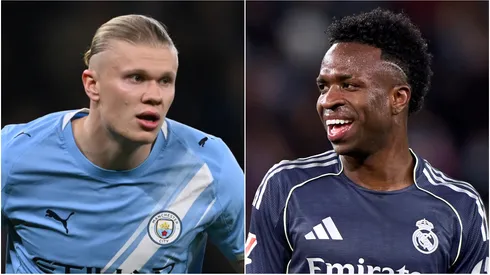 Erling Haaland of Manchester City and Vinicius Junior of Real Madrid CF.