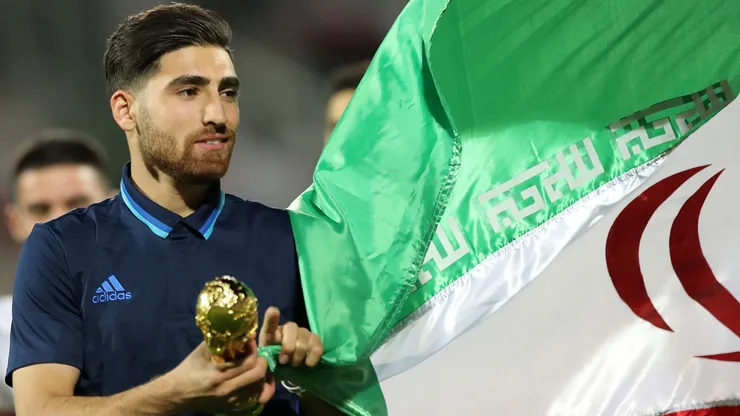 Alireza Jahanbakhsh of Iran celebrates during the FIFA 2018 World Cup Qualifiers
