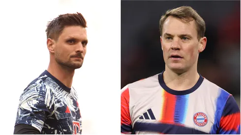 Sven Ulreich (L) and Manuel Neuer (R) of FC Bayern Munich.