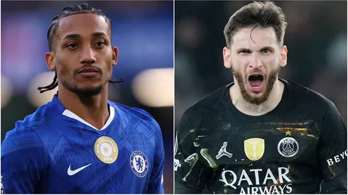 Joao Pedro of Chelsea and Khvicha Kvaratskhelia of Paris Saint-Germain.