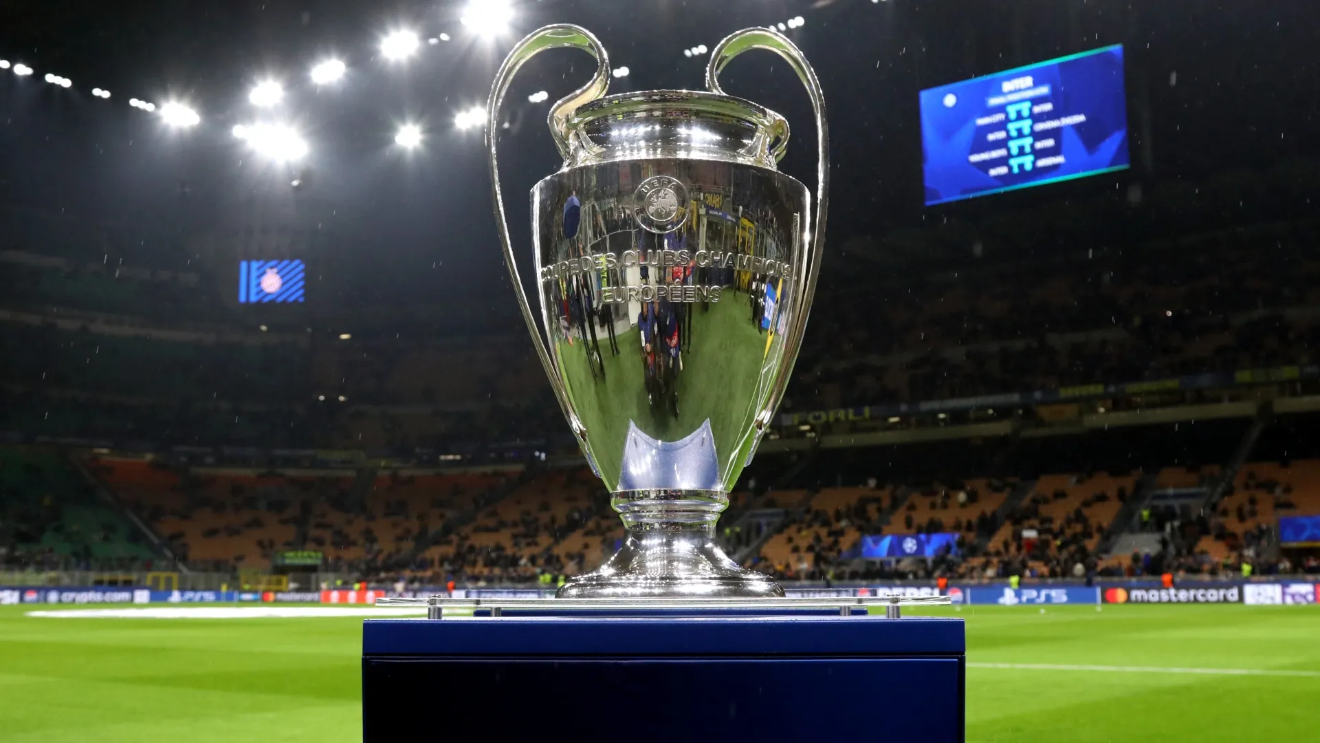 The UEFA Champions League trophy.