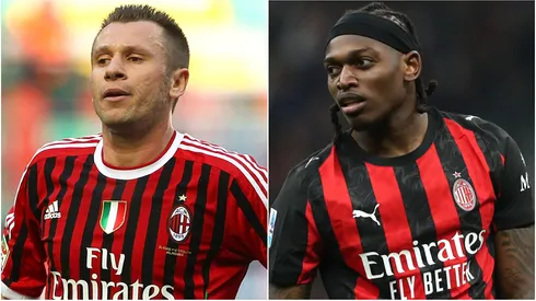 Antonio Cassano and AC Milan star Rafael Leao.