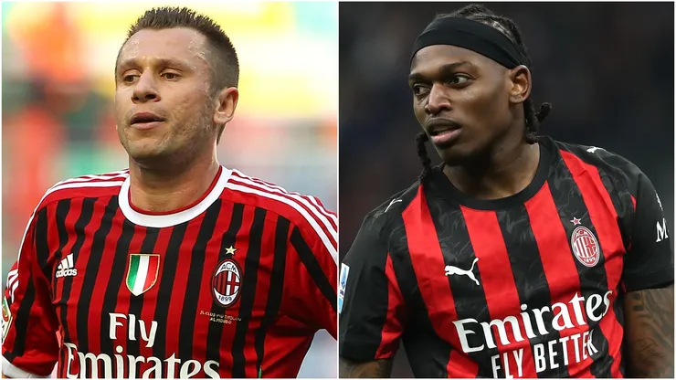 Antonio Cassano and AC Milan star Rafael Leao. 
