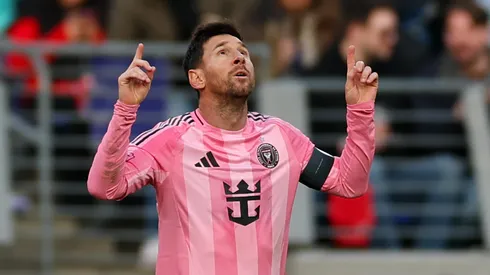 Lionel Messi #10 of Inter Miami CF celebrating.