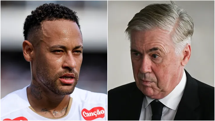 Neymar and Carlo Ancelotti.
