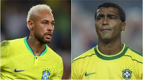 Neymar and Romario of Brazil.