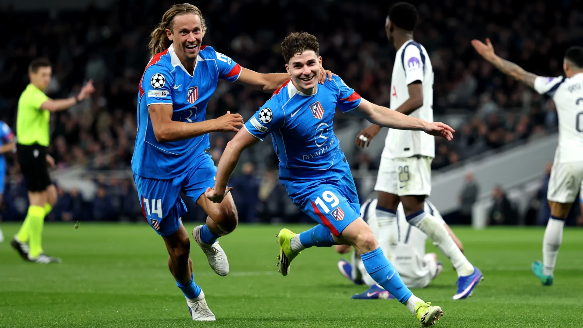 Atletico de Madrid stars Marcos Llorente and Julián Álvarez