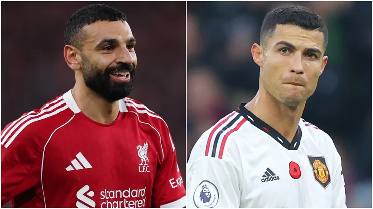 Mohamed Salah of Liverpool and  Cristiano Ronaldo of Manchester United.
