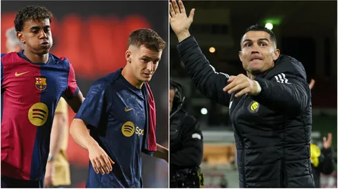 Lamine Yamal and Marc Casado (left), Cristiano Ronaldo (right)