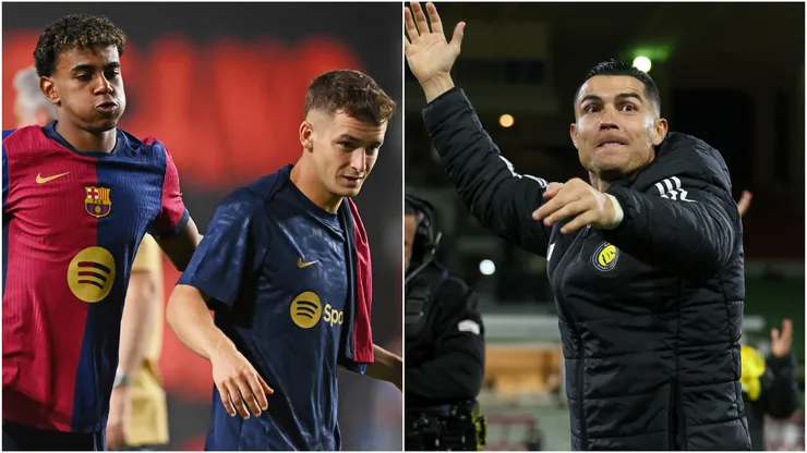 Lamine Yamal and Marc Casado (left), Cristiano Ronaldo (right)
