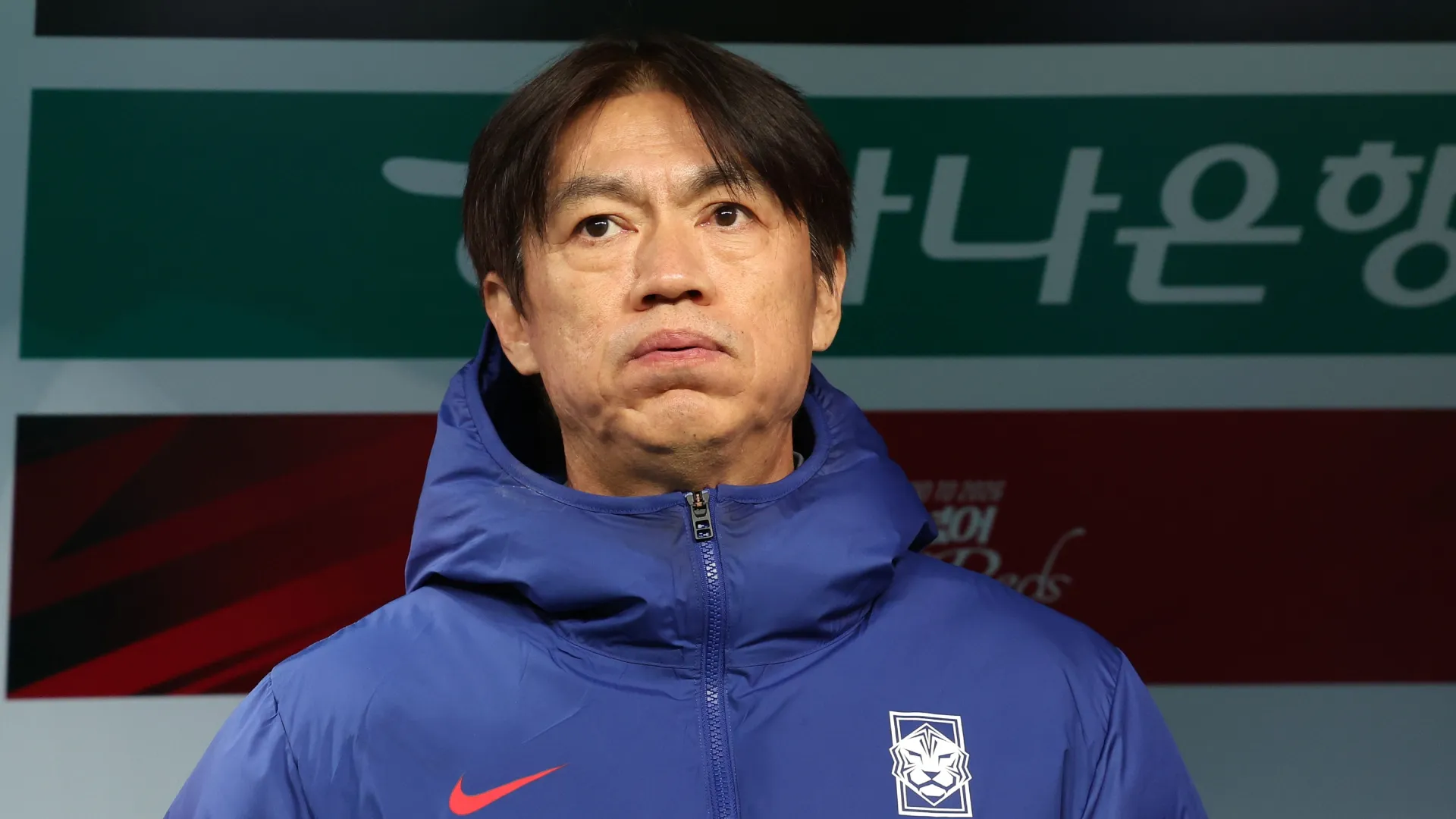 Head coach Hong Myungbo of South Korea.