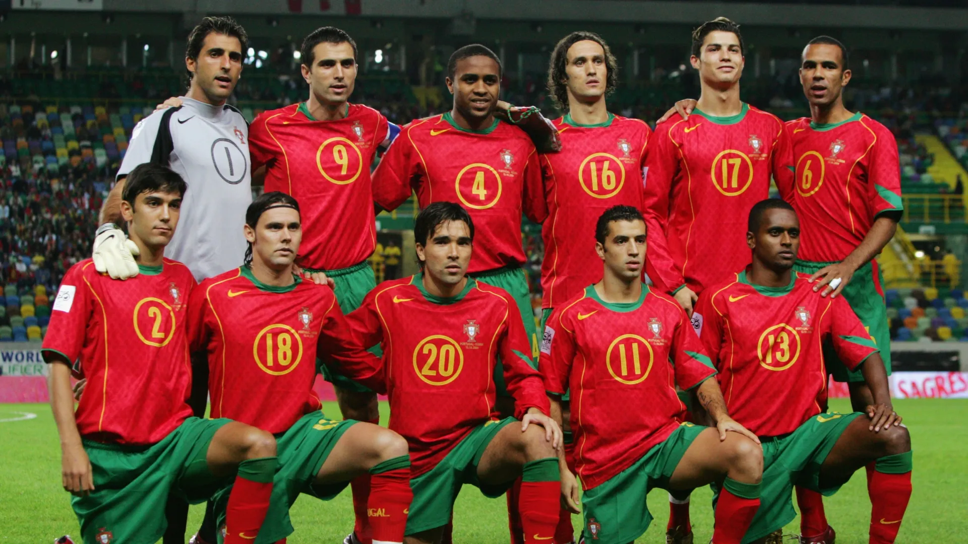 Portugal team line up back in 2004.