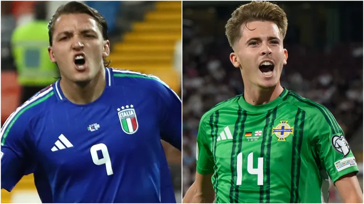 Mateo Retegui of Italy and Isaac Price of Northern Ireland.