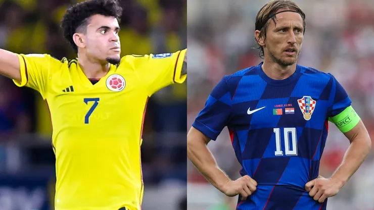 Colombia and Croatia play an international friendly match
