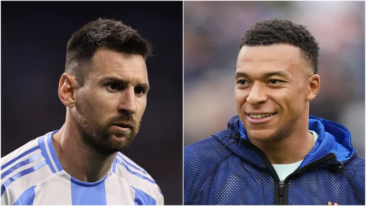 Argentina's Lionel Messi and France's Kylian Mbappe.