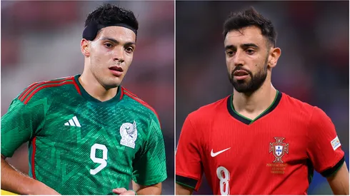 Mexico's Raul Jimenez and Portugal's Bruno Fernandes.