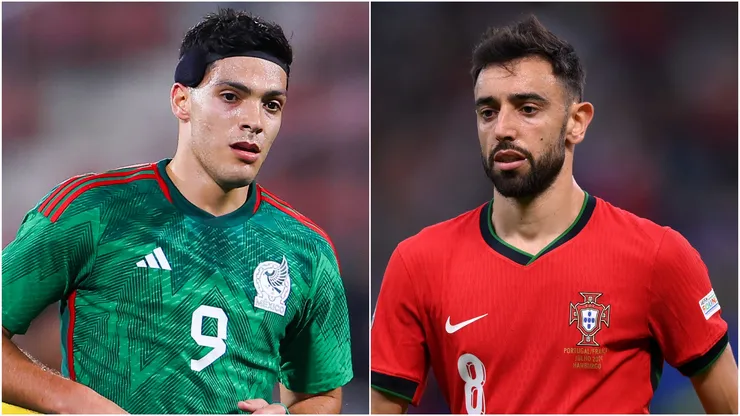 Mexico's Raul Jimenez and Portugal's Bruno Fernandes.