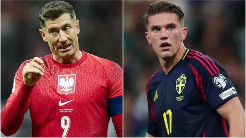 Robert Lewandowski (left) and Viktor Gyokeres (right)