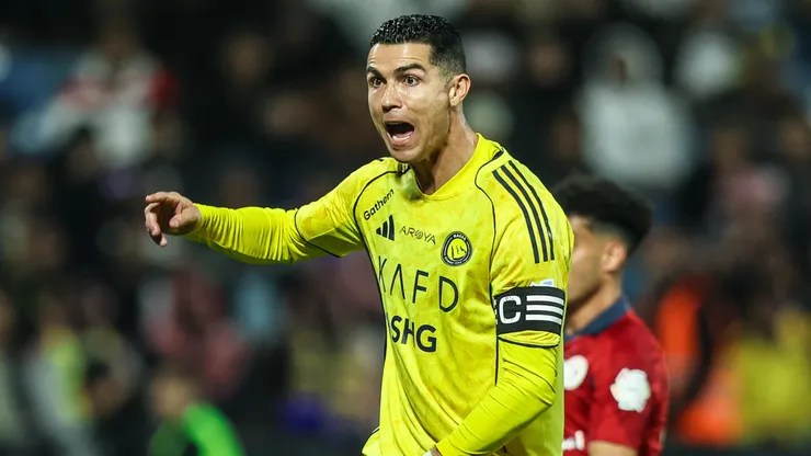 Cristiano Ronaldo of Al Nassr reacts