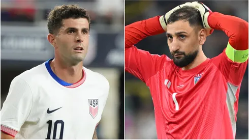 Christian Pulisic of the USMNT and Gianluigi Donnarumma of Italy.
