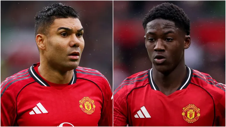 Manchester United stars Casemiro and Kobbie Mainoo.