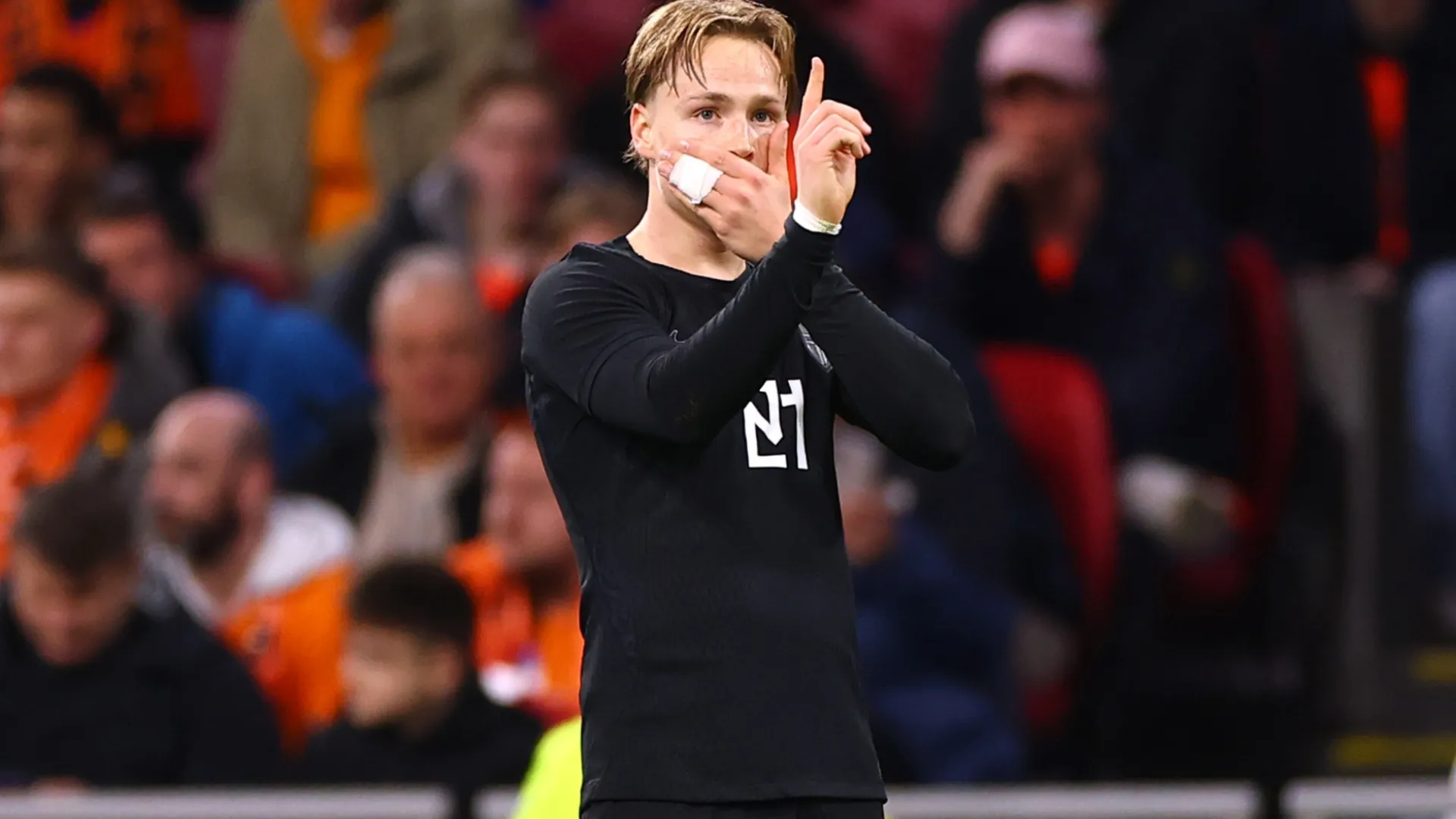 Schjelderup plays for Norway (Dean Mouhtaropoulos/Getty Images)