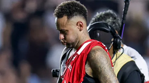 Neymar Junior of Santos leaves the field at the end of the Brasileirao 2026 match.