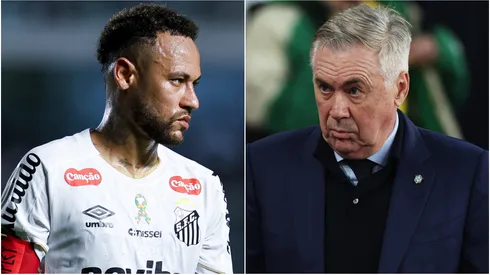 Neymar (left) and Carlo Ancelotti (right)